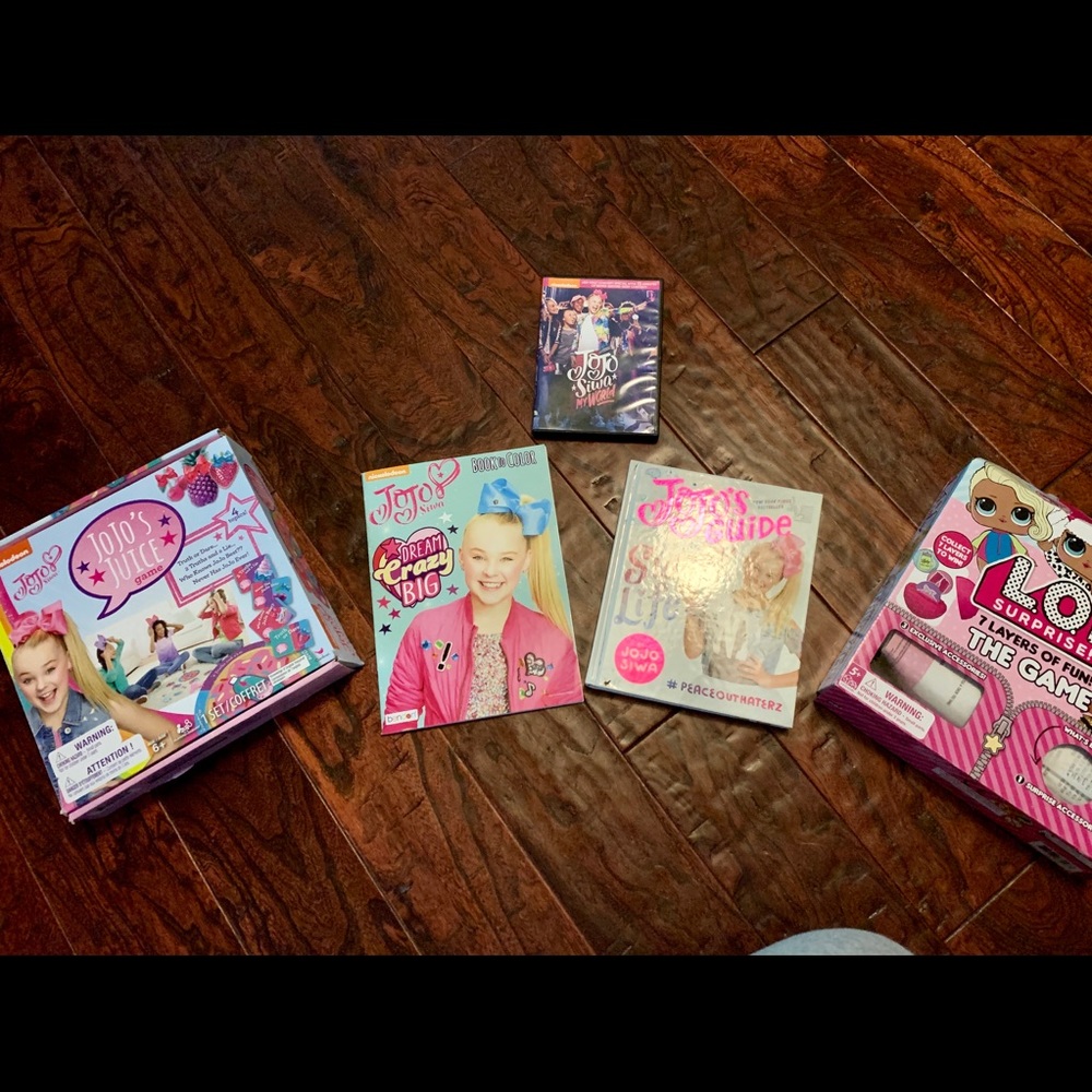 JoJo Siwa LOL Game bundle. DVD, book, coloring